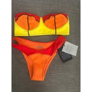 NWT It’s Now Cool The Neo Bandeau Bikini Top Set size XS Anthropologie